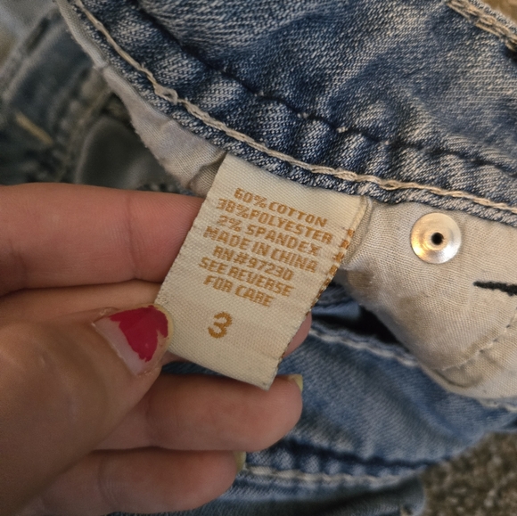 Women's Y2K 2000s Low Rise Ripped Distressed Light Wash Embellished Skinny Jeans - Picture 11 of 11